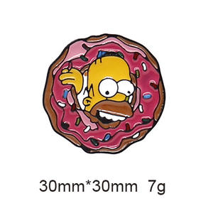 BSBH Chine Fabricant Pas Cher En Gros Personnalisé En Métal Mignon Dessin Animé Anime <span class=keywords><strong>Simpsons</strong></span> Drôle Personnalité Badges Épinglettes Pour Vêtements - Product Image 5