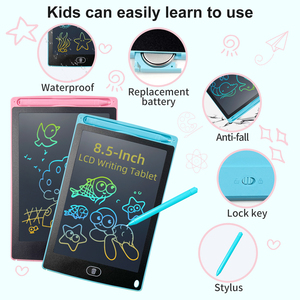 Eco-vriendelijk LCD-schrijftablet voor kinderen, tekenblok, draagbaar digitaal schetsbord, herbruikbaar kleurenscherm, oogbescherming, leerzaam speelgoed, 8 inch - Product Image 3