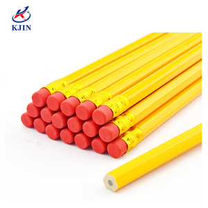 Bajo MOQ personalizado barato amarillo número <span class=keywords><strong>2</strong></span> lápices con borrador HB 2B 2H Hexagonal de madera a granel 7,5 ''<span class=keywords><strong>2</strong></span> # lápices de madera para escuela y oficina - Product Image 3