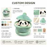 OEM ODM Personnalisé : Jouet en peluche en forme de tasse, Poupée en peluche Panda Peek Cup mignonne, Animal en peluche, Décoration, Cadeau mascotte promotionnel de marque