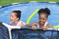 Bestway 56985 Steel Pro Oberirdischer Pool Rund rahmen pool 3,05 m x 66 cm Garten pool im Freien