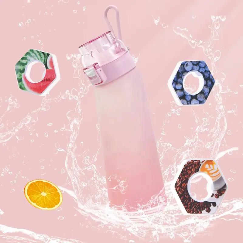 Logo personalizzato aromatizzante bevanda profumata incontrato aria sapore fino bottiglia d'acqua Tritan con gusto impeccabile baccelli