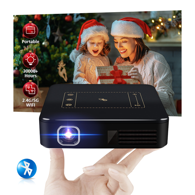Hotack New Arrival D13 Full HD 1080P Projector Portable Smart DLP Android WIFI 4K Proyector for Travel Camping