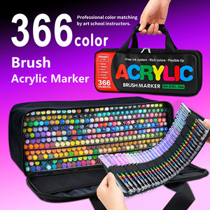 Ensemble de marqueurs acryliques liquides Guangna <span class=keywords><strong>366</strong></span> couleurs, gamme de couleurs complète, stylos à peinture Acuarela Aquarell, kit de papeterie artistique de luxe - Product Image 4
