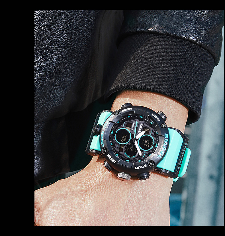 SMAEL 8038 reloj men sports quartz watch analog digital waterproof wrist watches