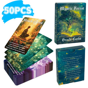 Nuevo Producto: Juego de Cartas del Tarot con 50 Cartas de los Dioses del Bosque, Juego de Mesa Interactivo para Fiestas - Product Image 3