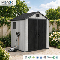 Abri de jardin Kenda APEX 6x6, abri de jardin pour l'extérieur, résistant aux UV, porte verrouillable pour cour, patio, jardin, équipement extérieur