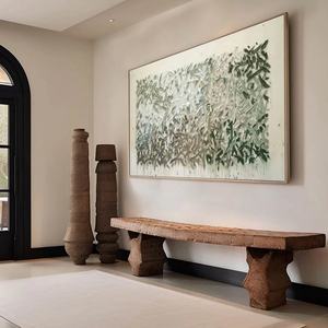 Peinture à l'huile abstraite texturée Paysage Vent Soufflé, Grande Toile Peinte à la Main, Art Mural Contemporain, Œuvre d'Art Abstraite - Product Image 3