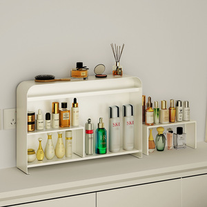 Cosmetics Storage Box Metal Dustproof Large Capacity Desktop Organizer For Home Dorm Makeup Shelves - Product Image 4