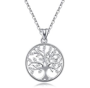 Collar con colgante de árbol de la vida para mujer, joyería de diseño minimalista, colgante de árbol de la vida completo personalizado con circón cúbico - Product Image 6