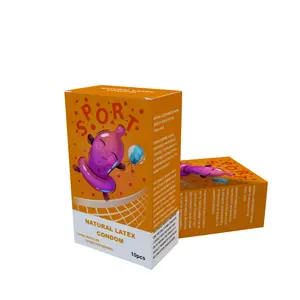 Sıcak satış güvenli aile planlama malzemeleri kutu ambalaj tıp için prezervatif ambalaj katlanır kutular
