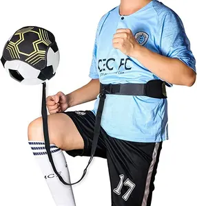 サッカー/サッカー/バレーボール/ラグビーキックトレーナーソロ練習トレーニングエイドコントロールスキル調整可能なサッカートレーニングウエストベルト