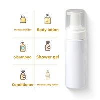 Botol Busa Tekan Portabel Botol Perawatan Kulit PET Putih Botol Busa yang Dapat Disesuaikan dengan Cetak Sablon