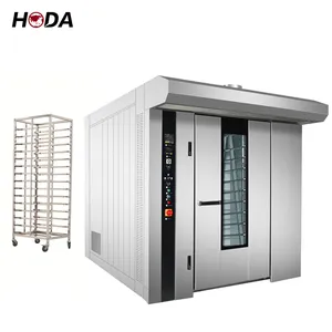 Hot wind double trolley rotary oven,pork beef bread used rotary oven price india china italy burner gas regulator used for sale