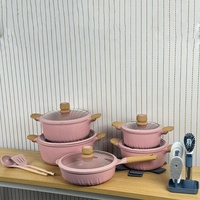 Ensemble de casseroles en alliage d'aluminium, induction, luxe, neuf, de haute qualité, 21 pièces, revêtement antiadhésif en granit
