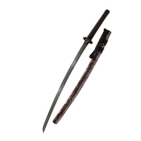 Épée de samouraï Longquan forgée en acier Damas à motif circulaire de 40 pouces, modèle « Blood Eagle Guard », accessoire de cosplay, cadeau, modèle d'arme