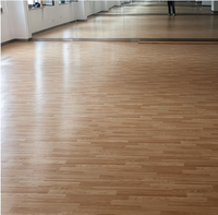 Revêtement de sol sportif professionnel en PVC imitation bois 4,8 mm, antidérapant, couche d'usure de 1,2 mm, pour studio de danse intérieur, salle de sport, tapis de sol pour le basketball