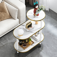 Table basse d'angle mobile de style moderne, table à thé simple à trois niveaux pour usage domestique général, mobilier de maison