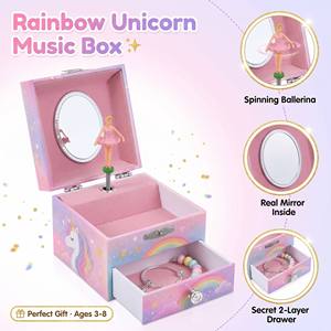 Caja de Música de Lujo Hecha a Mano de MDF de 4 Pulgadas Cuadradas, Melodía Personalizada, Caja de Recuerdos con Manivela, Regalo para Niños, Mercado de EE. UU. y Reino Unido - Product Image 1
