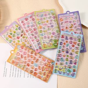 Perles focales en PVC, animaux mignons, autocollants en cristal 3D en relief, autocollants de dessin animé pour téléphone, ordinateur portable, <span class=keywords><strong>tasse</strong></span>, planificateur, autocollants et décalcomanies - Product Image 5