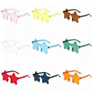 Nuovi Occhiali da Sole Senza Montatura a Forma di Stella Y2K, Colori Trasparenti e Vivaci, Divertenti Accessori per Feste in Spiaggia e Addii al Nubilato - Product Image 1