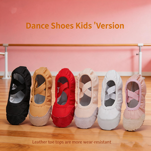 Zapatillas <span class=keywords><strong>de</strong></span> <span class=keywords><strong>Ballet</strong></span> Profesionales Personalizadas, Diseño Duradero con Puntera <span class=keywords><strong>de</strong></span> Lona, Transpirables, para Mujeres y Niñas - Product Image 1