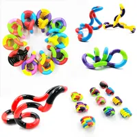 Rompecabezas de serpiente para el autismo en 3D, juguete sensorial con cuerda deformación, laberinto de ensamblaje, juguete de inteligencia trenzada