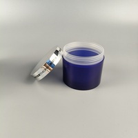 ODM ODM Pots en plastique PP mat bleu de 250 g, flacon de crème cosmétique, conteneur/bouteille d'emballage de crème, fabricant/grossiste