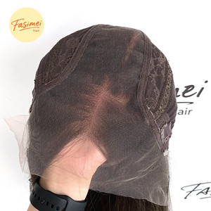 Perruques Fasimei de qualité supérieure, 100% <span class=keywords><strong>cheveux</strong></span> humains vierges non traités, perruques casher juives, faible densité, dessus plat, perruque à dessus en dentelle, <span class=keywords><strong>cheveux</strong></span> ondulés - Product Image 4