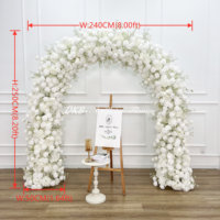 Composition florale réaliste en soie artificielle DKB pour arche de mariage