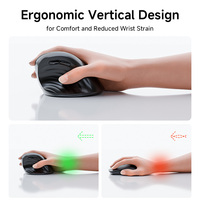 Nuevo Ratón Vertical Ergonómico Inalámbrico V40 Lift para Diestros, 2.4G, 6 Botones, Clic Silencioso para Portátil/PC, Ratones de Oficina