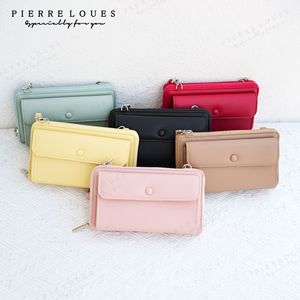 Pochette transparente pour téléphone Pierre Loues, rose, avec fermeture éclair, sac bandoulière pour femme, usage quotidien - Product Image 3