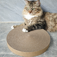 35*35*2.5CM Cat Scratch Pads Round Cat Scratcher Cardboards Insert pour chat jouant à la maison en papier durable Flexible pas de colle