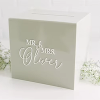 Boîte à cartes de mariage élégante en acrylique personnalisée avec serrure, boîte à cartes cadeaux de mariage