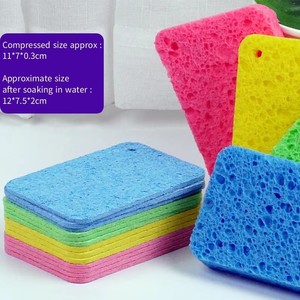Ecologische, hoge-dichtheid, gecomprimeerde cellulose, extra sterke, duurzame reinigings- en schuursponsjes voor de keuken - Product Image 3