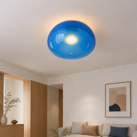 Plafonnier LED circulaire transparent moulé en couleur, en polyméthacrylate, pour lanterneau de toit