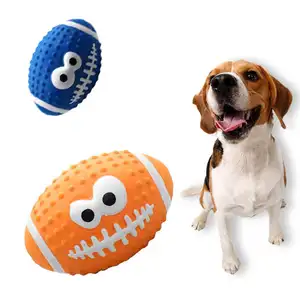Bola oval de látex para animais, ecológica, alta qualidade, animal de estimação, gato cachorro, limpeza dos dentes, brinquedo de treinamento interativo