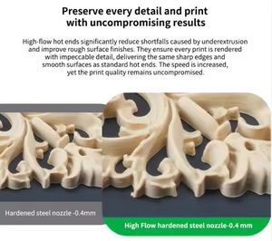 فوهة أصلية من الفولاذ المقوى عالية التدفق للطابعة ثلاثية الأبعاد من نوع H2D/H2S/H2C/P2S، مصنوعة من الخيزران، بأحجام 0.4/0.6/0.8 مم، قطع غيار - Product Image 5