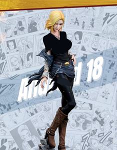 SE7 <span class=keywords><strong>Art</strong></span> Figurine de collection en résine personnalisée peinte à la main, abstraite, dessin animé 3D, <span class=keywords><strong>Dragon</strong></span> <span class=keywords><strong>Ball</strong></span> Z, Android 18 - Product Image 3