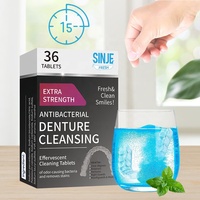 Comprimés nettoyants en plastique pour prothèses dentaires, 99,9 % antibactériens, pour fausses dents et appareils de rétention (vente en gros)