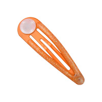 Haute qualité 5cm laque époxy brillant vert oignon BB Clip support en métal blanc coloré goutte d'eau pince latérale pour cheveux d'enfants