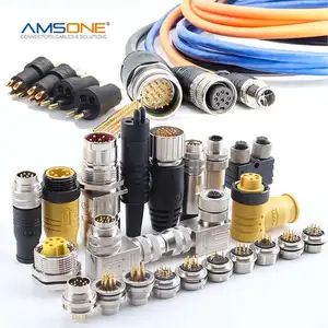 Amsone M12 Male Xcode Rj45 Cable Insert Push Pull Connector Electrical Plastic Dust Cap Wire To Board Name2000 Sensor Connector