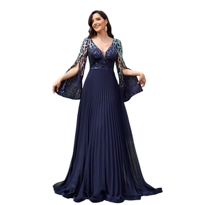 Navy Blue Dress - Evening Gown Elegant & Stylish
