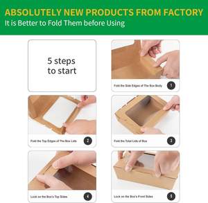 Boîte à gâteau haute en papier kraft blanc personnalisée pour boulangerie, anniversaire, Noël, emballage de cupcakes, vente en gros - Product Image 5