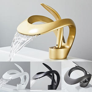 Élégance européenne et américaine : Robinet de douche <span class=keywords><strong>pour</strong></span> baignoire, robinet de <span class=keywords><strong>lavabo</strong></span> monotrou <span class=keywords><strong>pour</strong></span> salle de bain, robinet d'évier, eau chaude et froide - Product Image 2