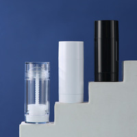 Tube de déodorant vide en plastique à visser 1 oz 15g 30g 50g 75g Noir Blanc Transparent Bouteille de déodorant Conteneur