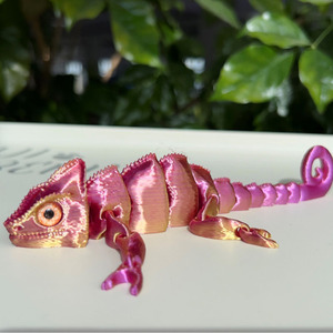 Best-selling Glass 3D-printed <b>Lizard</b> Posable Joints Lifelike Chameleon Modelperfect Wall-mounted <b>Toy</b> Decorative Piece - Product Image 1