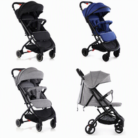Poussette bébé 4 roues Loopingfun A9 en alliage d'aluminium, système de voyage léger, pliable, avec couleur personnalisable