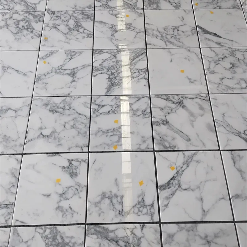 GOLDTOP OEM/ODM Marmore Fayans Azulejos de mármol blanco arabescato pulido brillante para piso y pared