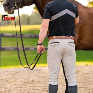 Custom man equestrian clothing breeches man horse riding equestrian breeches with Pocket